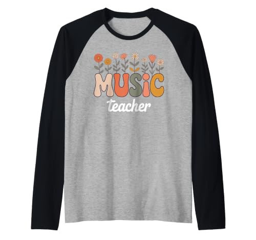 Music Teacher Art for Men Women Band Musician Music Teacher Raglan Baseball Tee | Amazon (US)