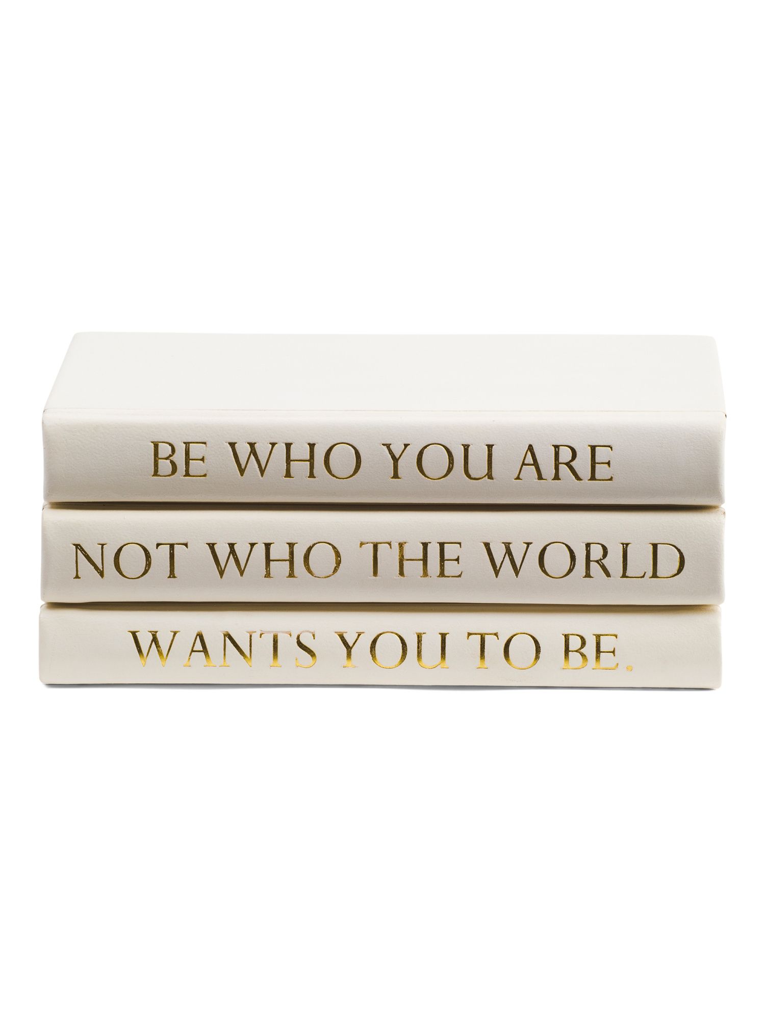 3pc Be Who You Are Decorative Quote Books | Pillows & Decor | Marshalls | Marshalls