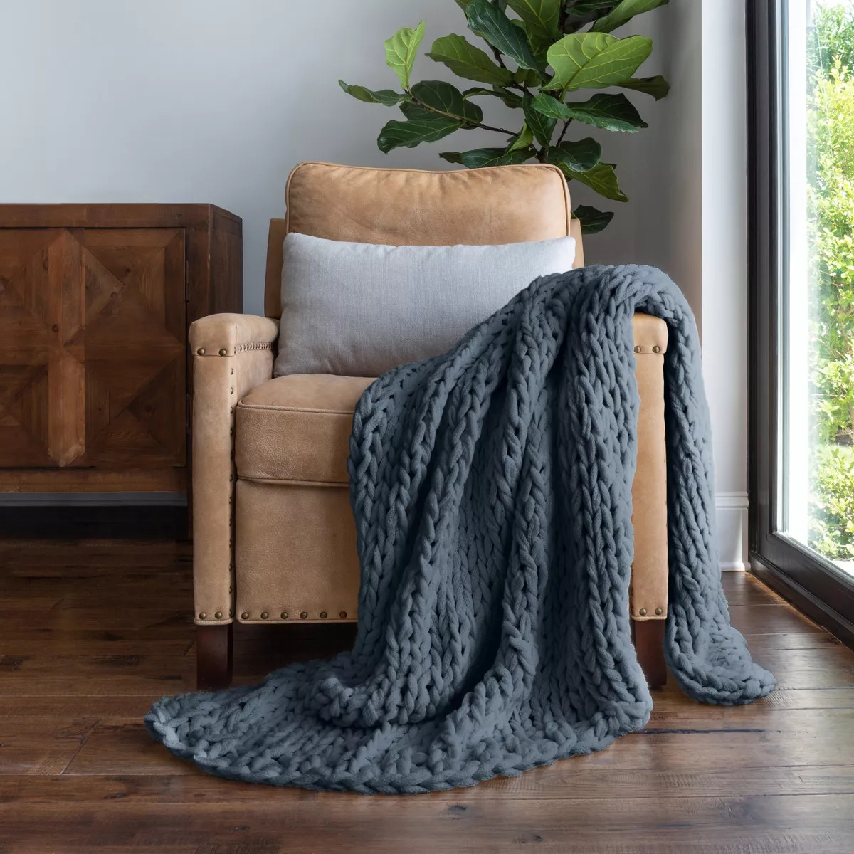 Chunky Knit Throw Blanket Braided, Soft & Cozy - Becky Cameron | Target