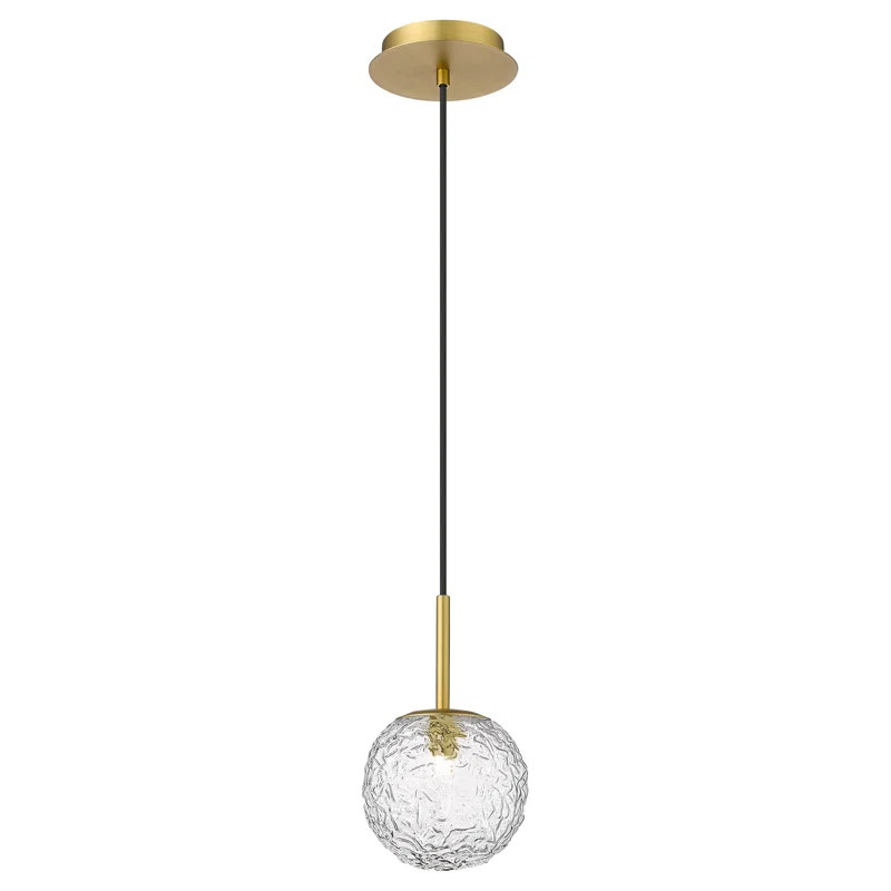 Barrington - 1 Light 10" Cord Hung Mini Pendant - Bulb Not Included -  Satin Nickel Finish | Wayfair North America