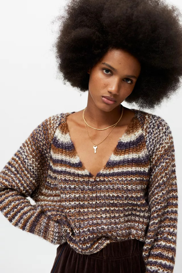 UO Levy V-Neck Sweater | Urban Outfitters (US and RoW)