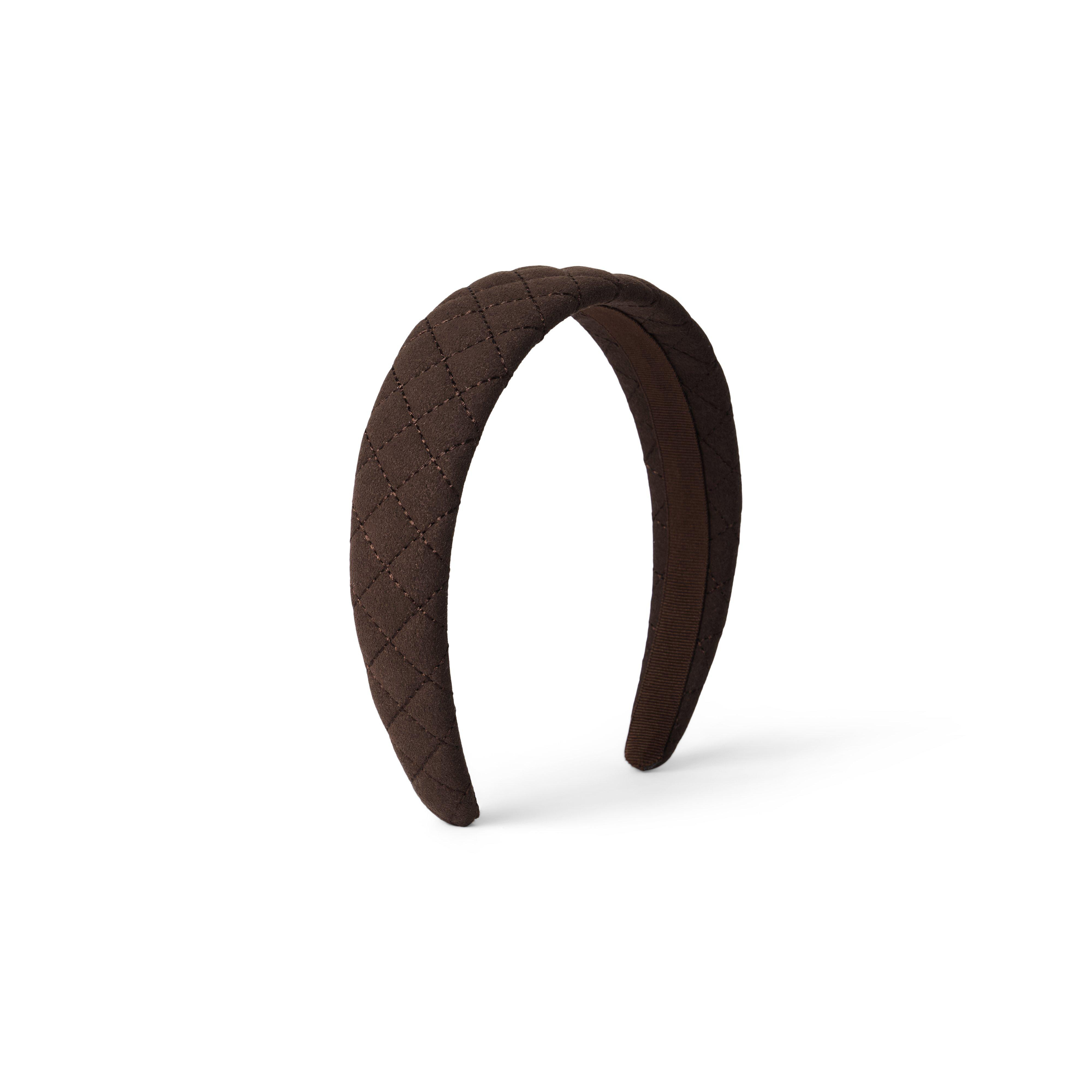 Janie and Jack | Sueded Quilted Headband - Brown / One Size | Janie and Jack