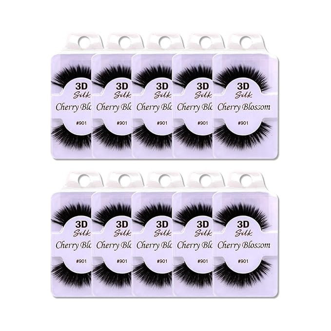 Cherry Blossom 3D Eyelashes (10 Pack of Silk 901) | Amazon (US)
