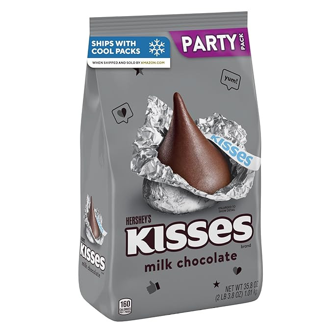 HERSHEY'S KISSES Milk Chocolate Candy Party Pack, 35.8 oz | Amazon (US)