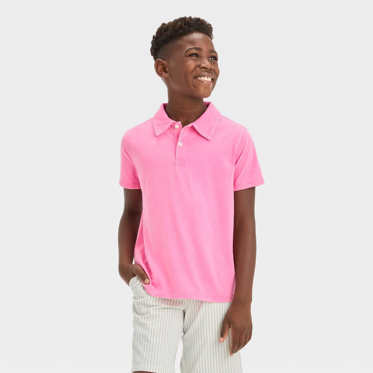 Boys' Short Sleeve Washed Polo Shirt - Cat & Jack™ | Target