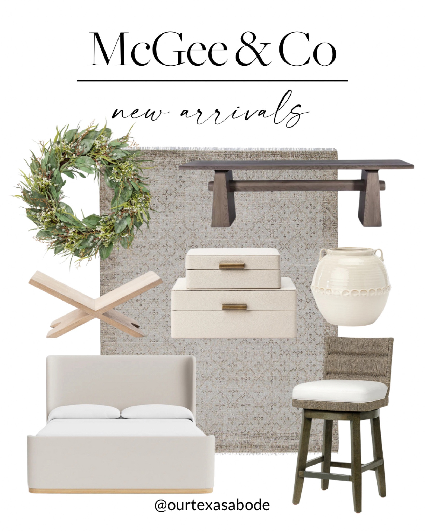 McGee and Co 🙌🏻🙌🏻

New arrivals, bedroom furniture living decor, wreath, dining table, counter stool, transitional home style, 

#LTKStyleTip #LTKSeasonal #LTKHome