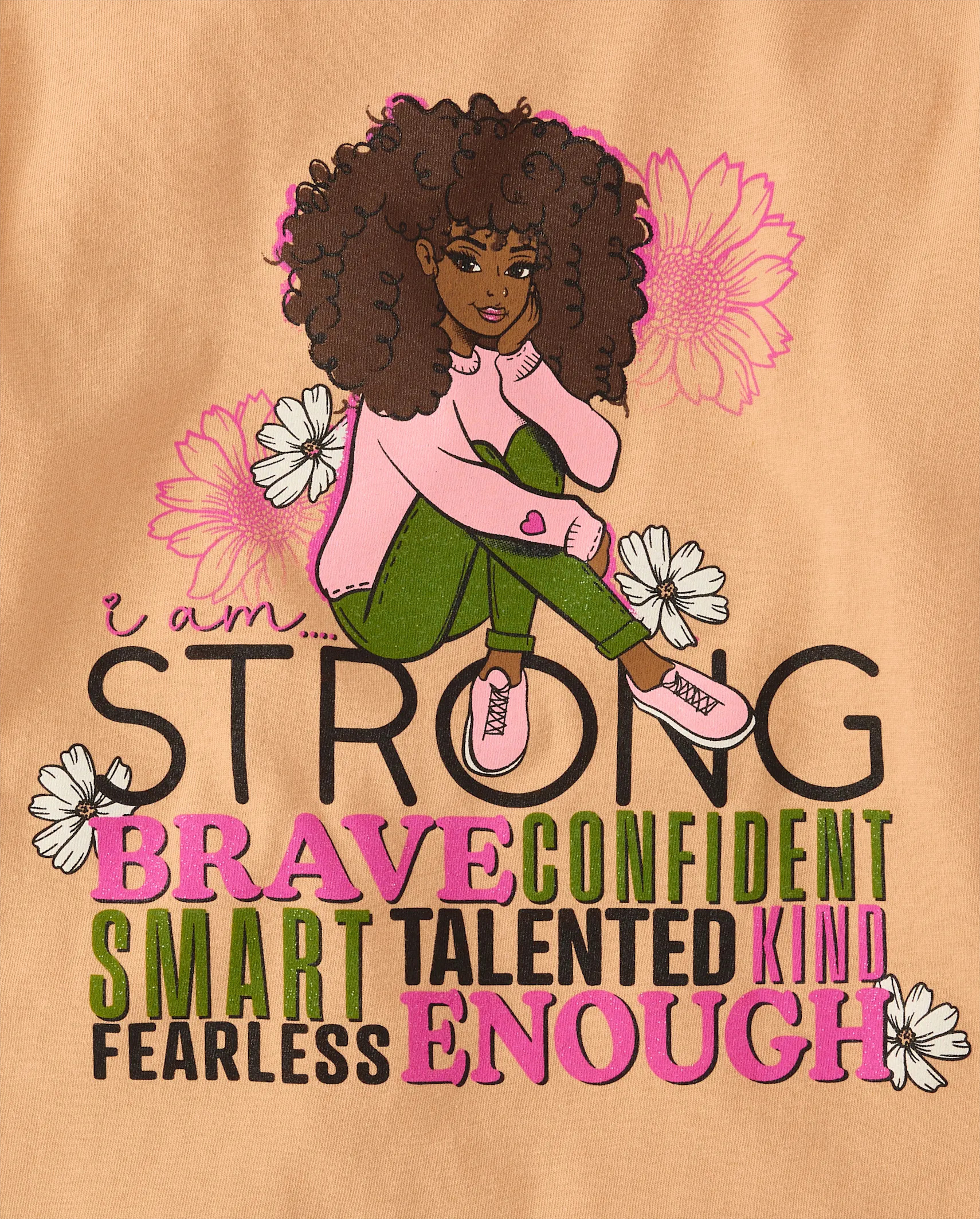 Girls Positive Words Graphic Tee - honey pot | The Children's Place