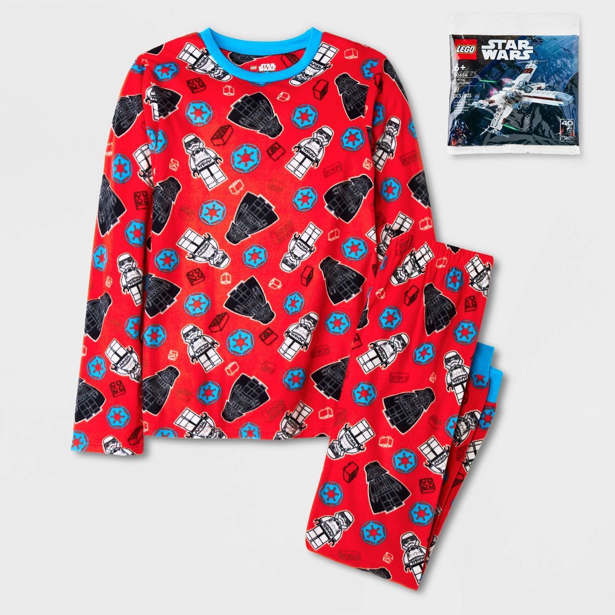 Boys' LEGO Star Wars Pajama Set with LEGO Creator 30654 - Red | Target