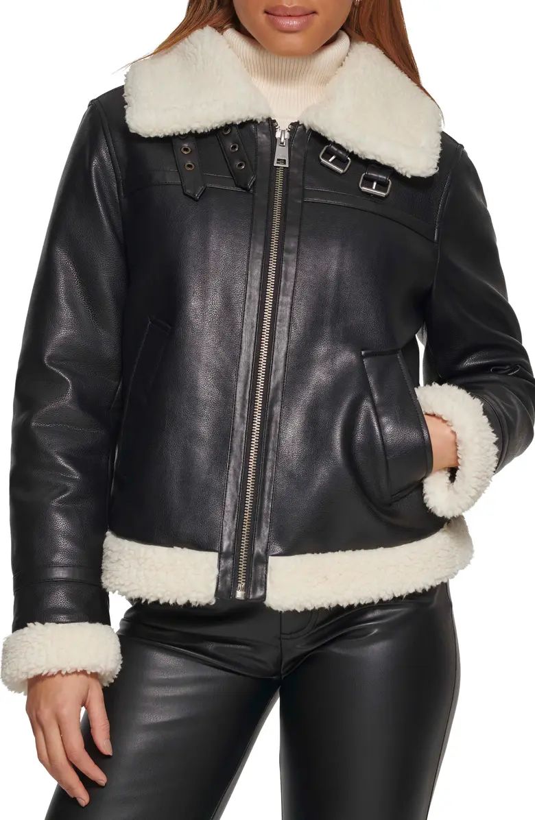 Faux Shearling Aviator Jacket | Nordstrom Rack