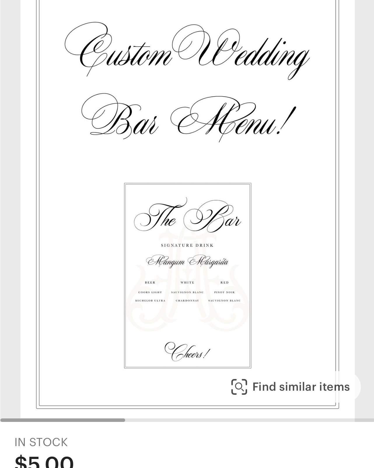 Custom Table Numbers, Bar Menu, Etc. !!
