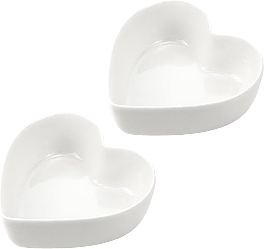 WAIT FLY 2pcs Heart-Shaped Bowls for Salad Soup Snack Dessert Household Cooking Bowls for Home Ki... | Amazon (US)