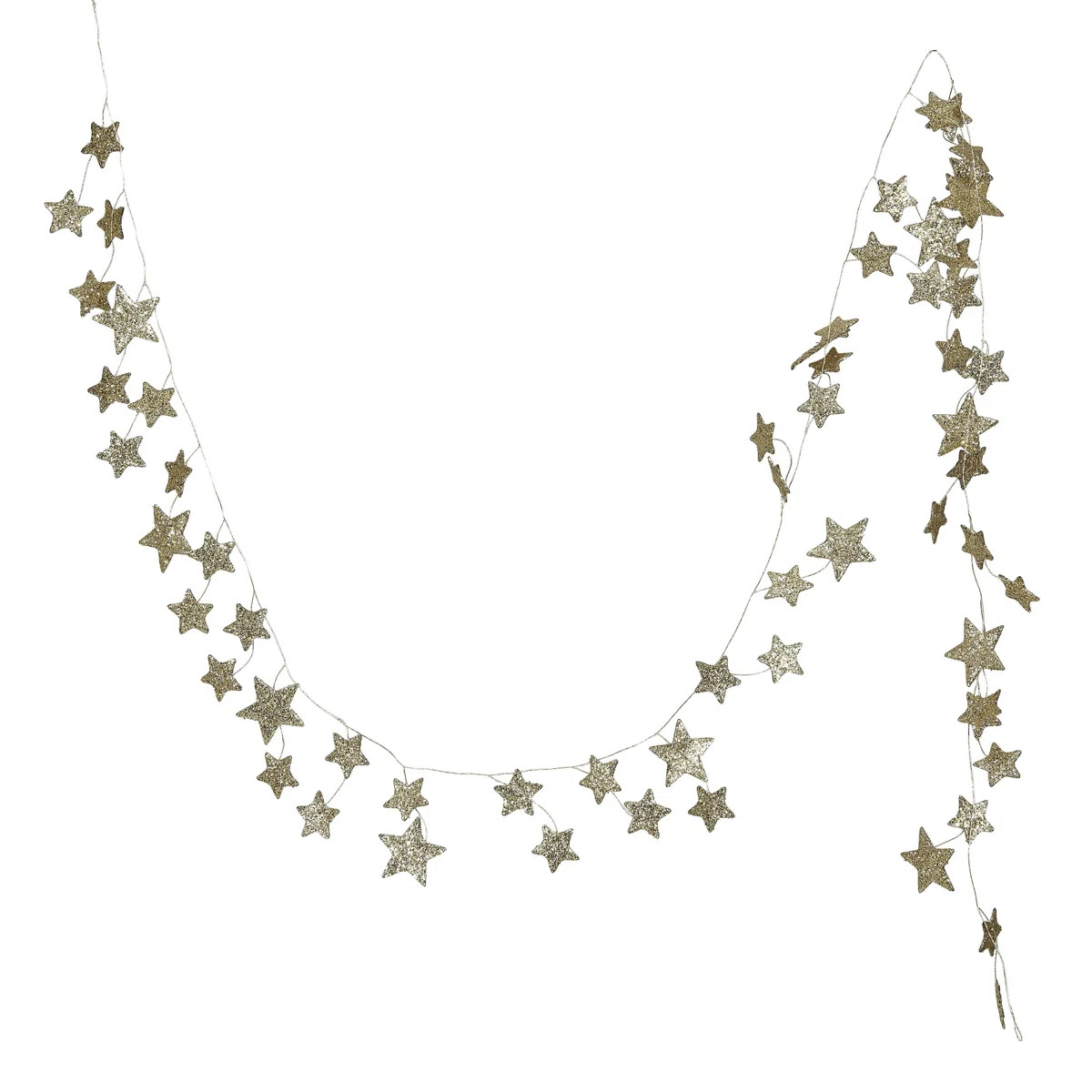 Decorative Glitter Paper Star Garland | Wayfair North America