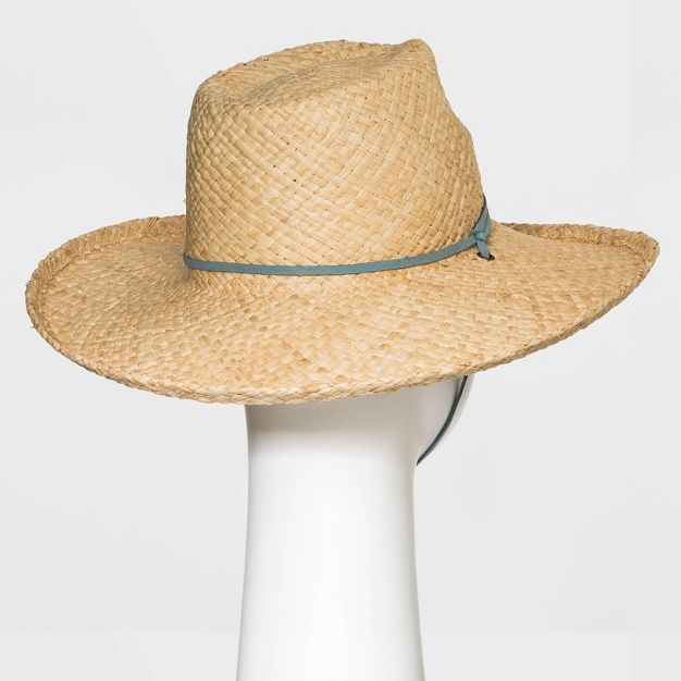 Women's Straw Panama Hat with Chin Strap - Universal Thread™ Natural | Target