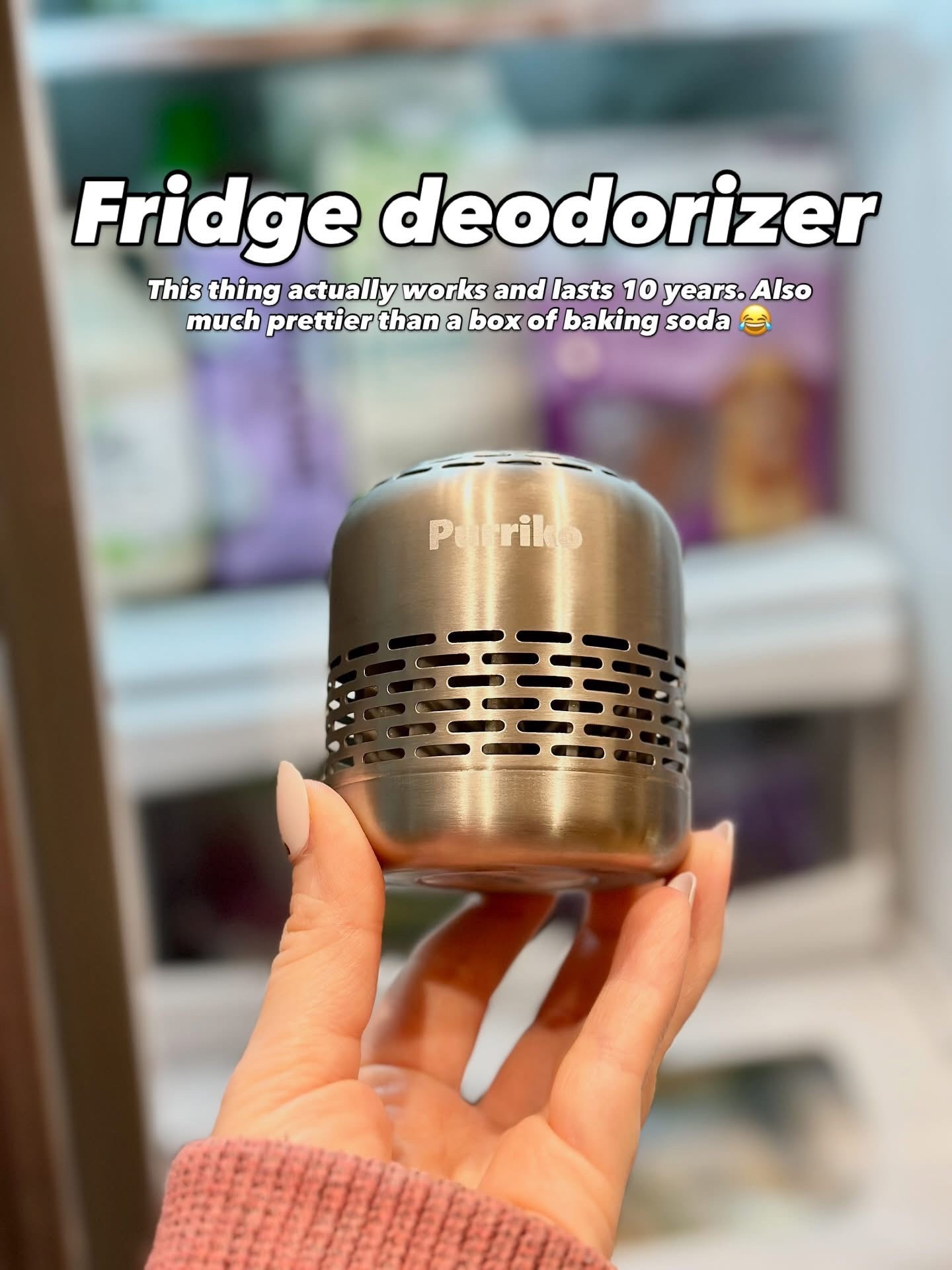 I’m shocked this little thing actually works ! Keeps the fridge smelling fresh and lasts 10 years 



#LTKHome