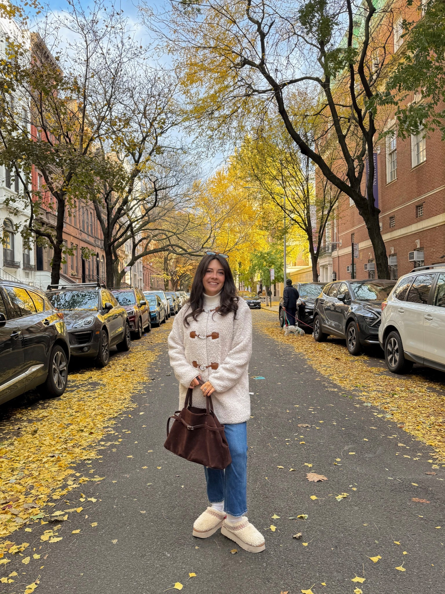Thanksgiving outfit idea 🤎 Cozy shearling jacket + classic denim + UGG slippers. The perfect comfy-cute fall outfit for hosting, travel days, or a relaxed holiday at home.

#LTKSeasonal #LTKHoliday #LTKCyberWeek