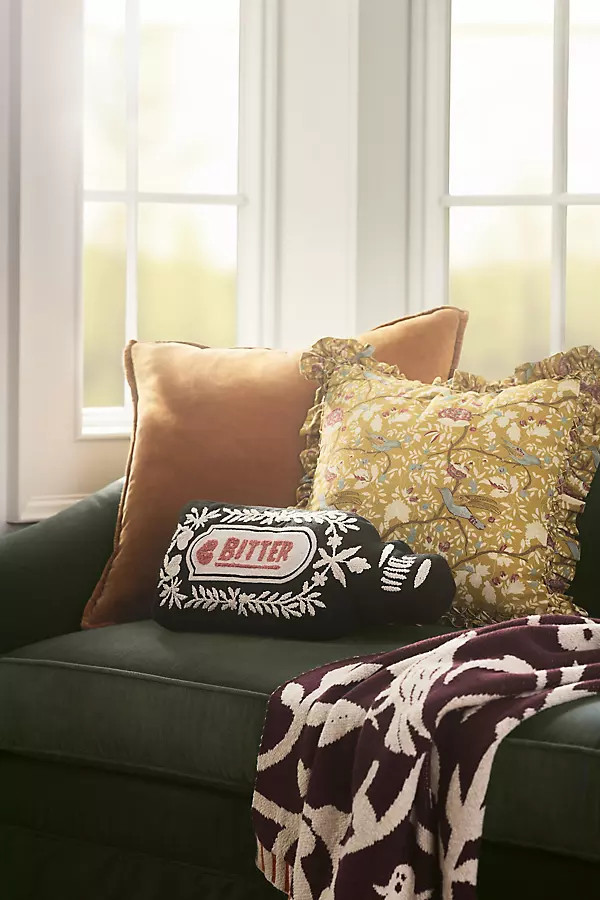 Halloween Icon Embroidered Indoor/Outdoor Pillows | Anthropologie (US)