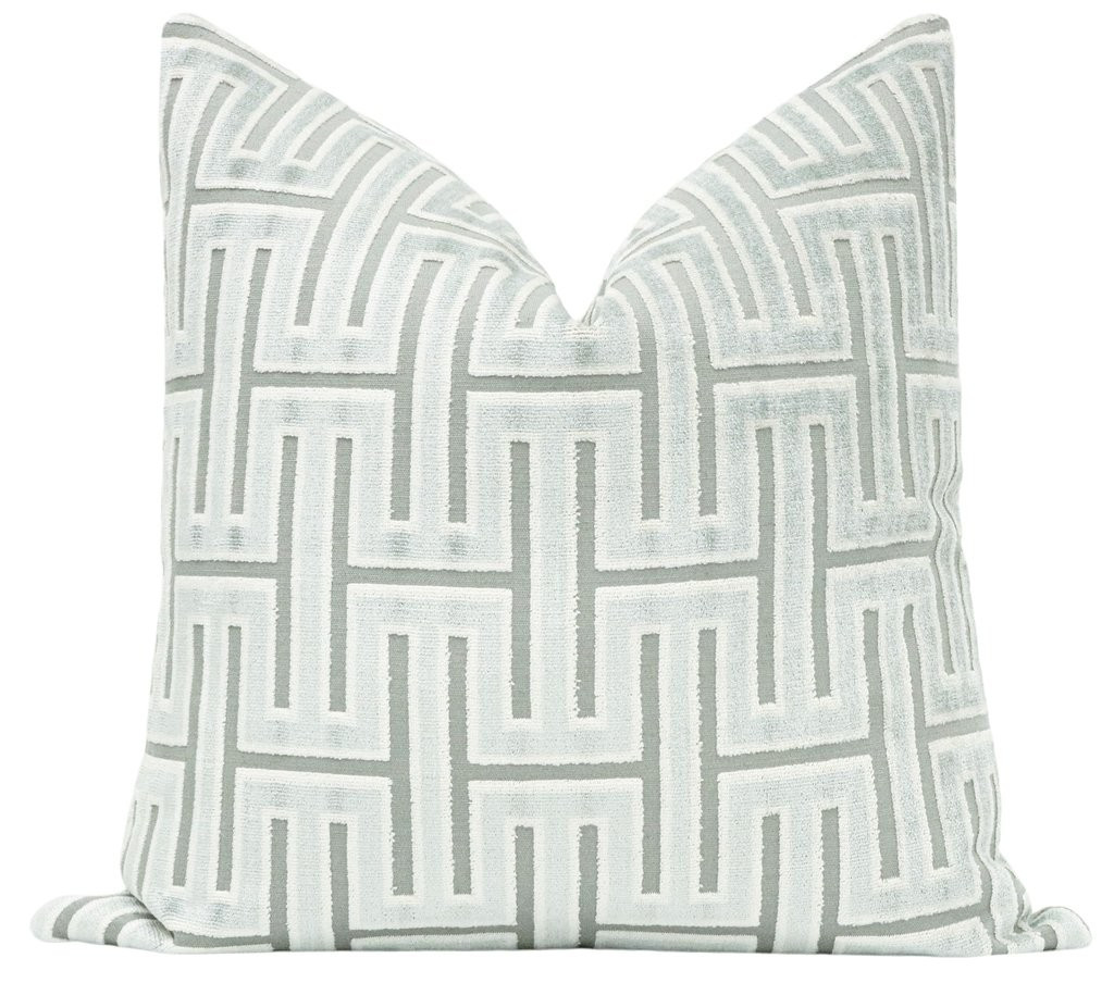 Grecian Cut Velvet // Spa Blue | LITTLE DESIGN COMPANY