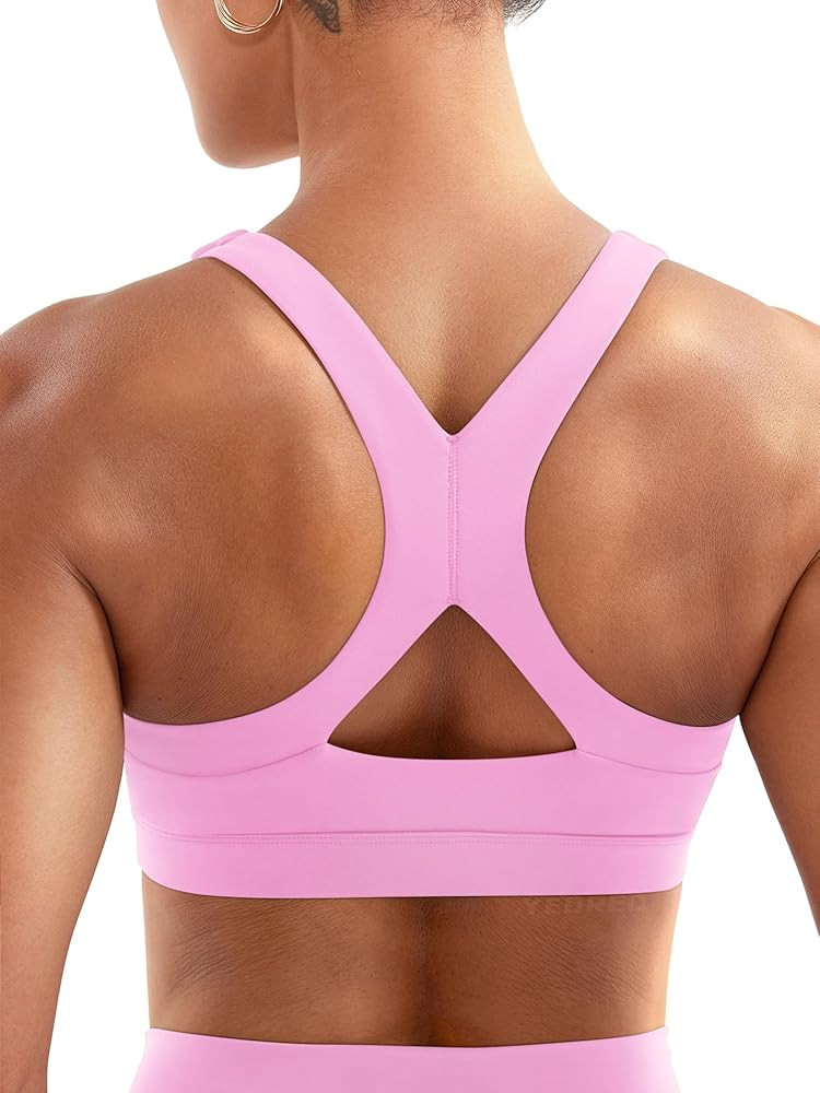 YEOREO Sports Bras for Women Medium Support Racerback Padded Running Bra Tracii Square Neck Wirel... | Amazon (US)