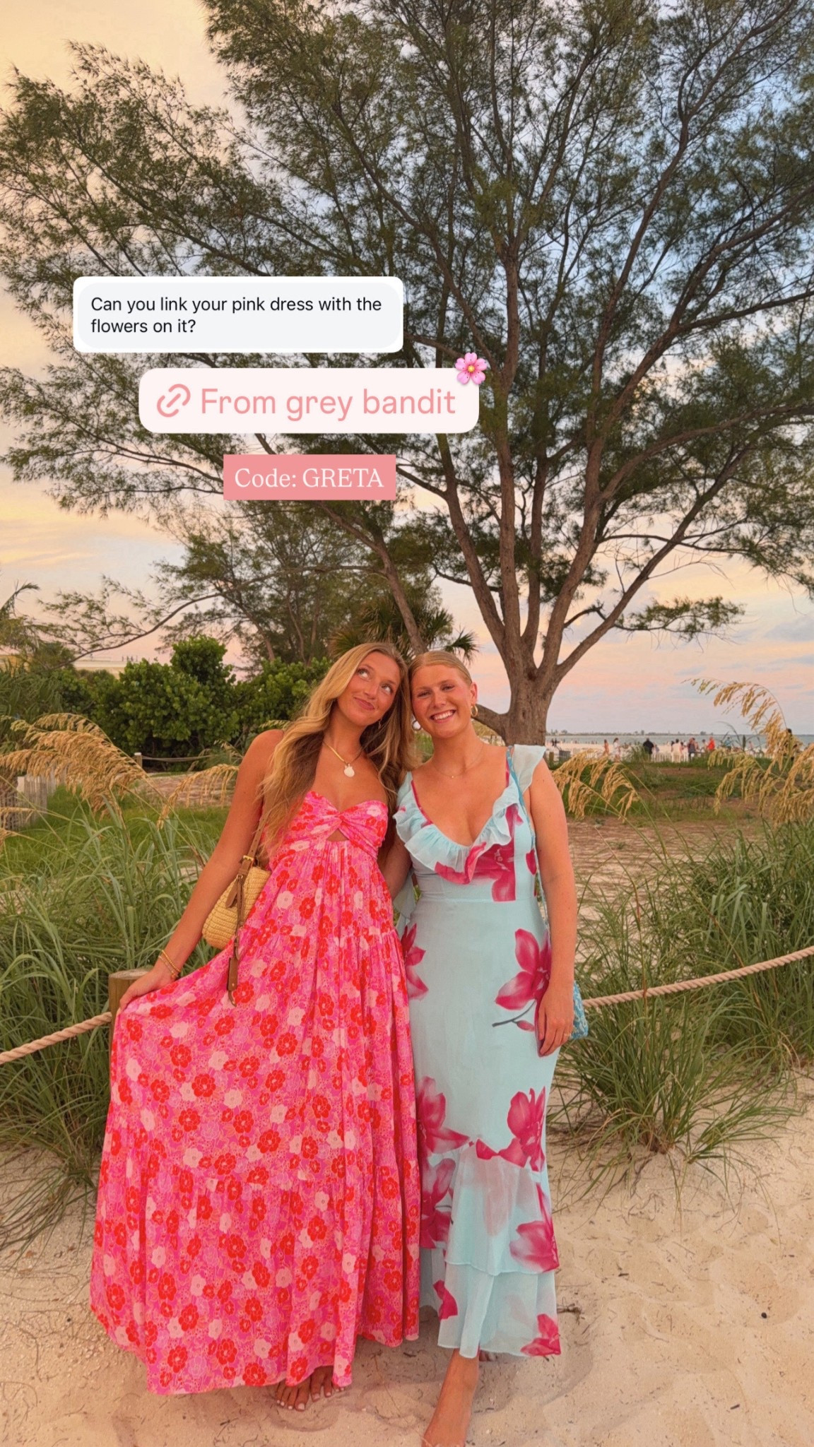 the prettiest sunset & dress from grey bandit 🌸 use my code: GRETA 