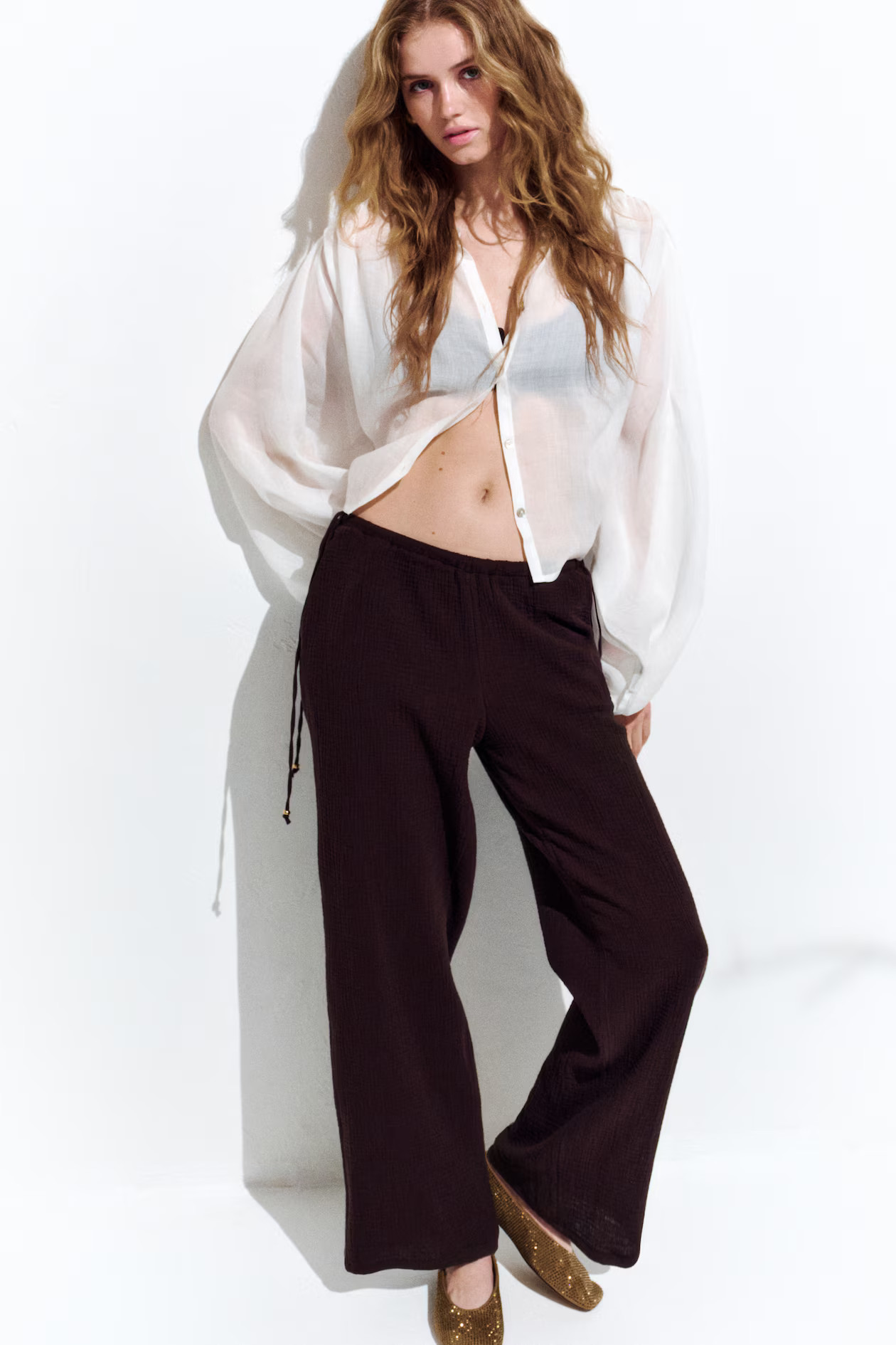 WIDE-LEG DRAWSTRING PANTS | H&M (US + CA)