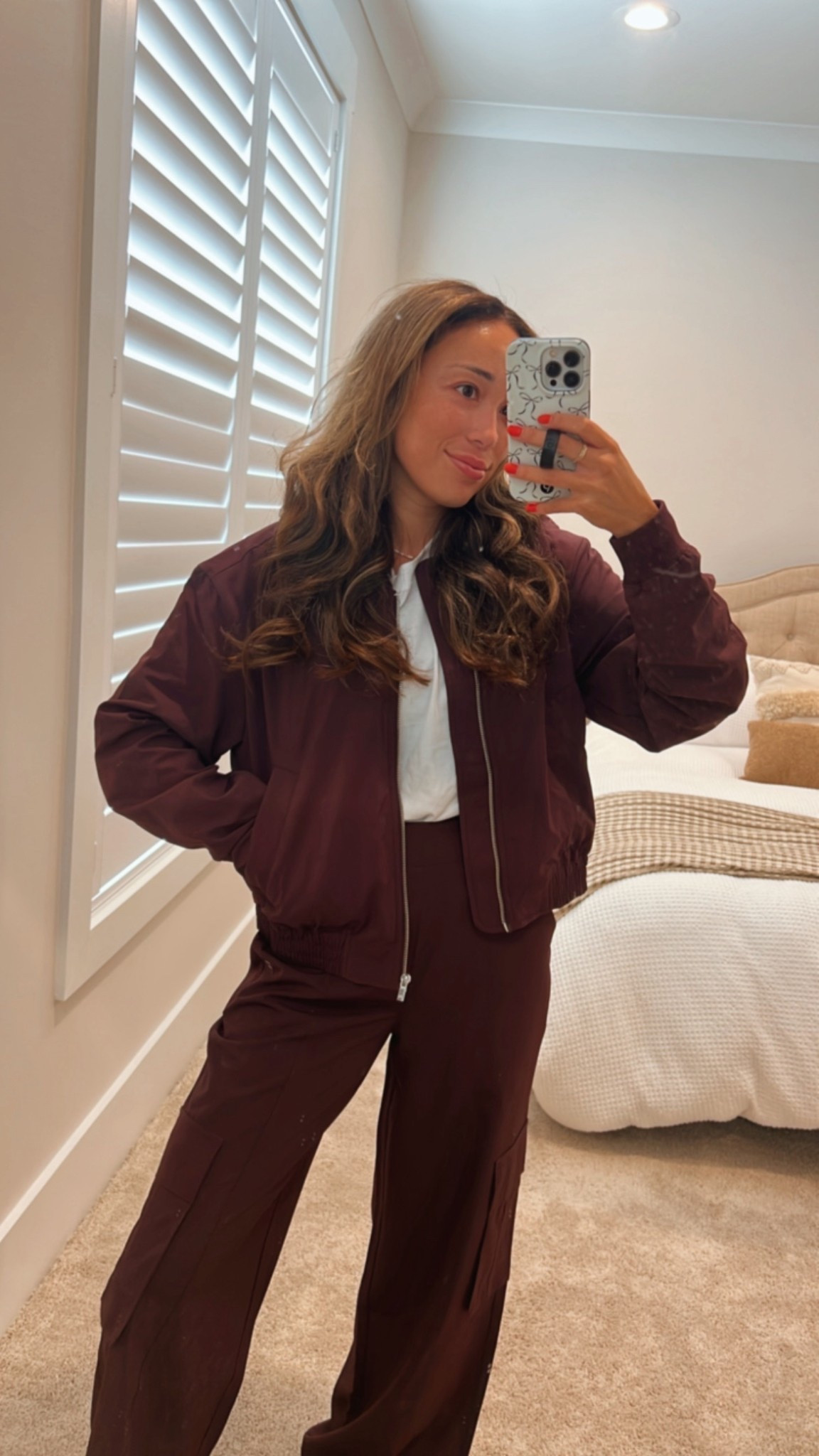 Fabletics set. Cargo wide leg pants. Bomber jacket. Fall outfit 

#LTKActive #LTKPetite #LTKSaleAlert