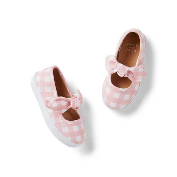 Gingham Bow Sneaker | Janie and Jack