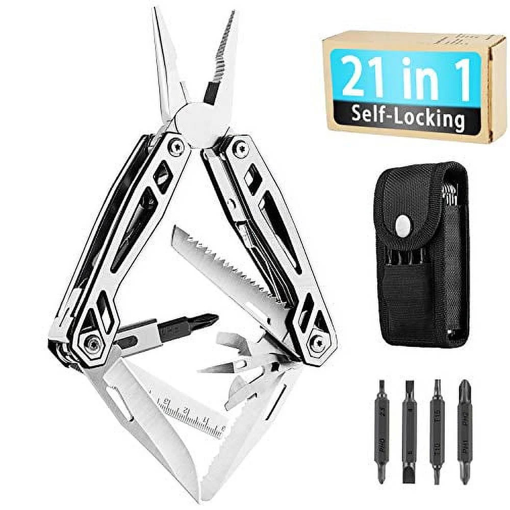 WETOLS Multitool, 21-in-1 Hard Stainless Steel Tools, Foldable and Self-Locking, Multipliers Used... | Walmart (US)