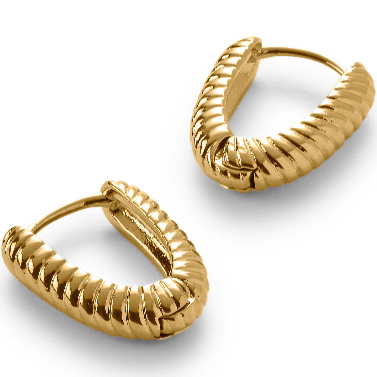 Water-Resistant Twisted Small Hoop Earrings | Lands' End (US)