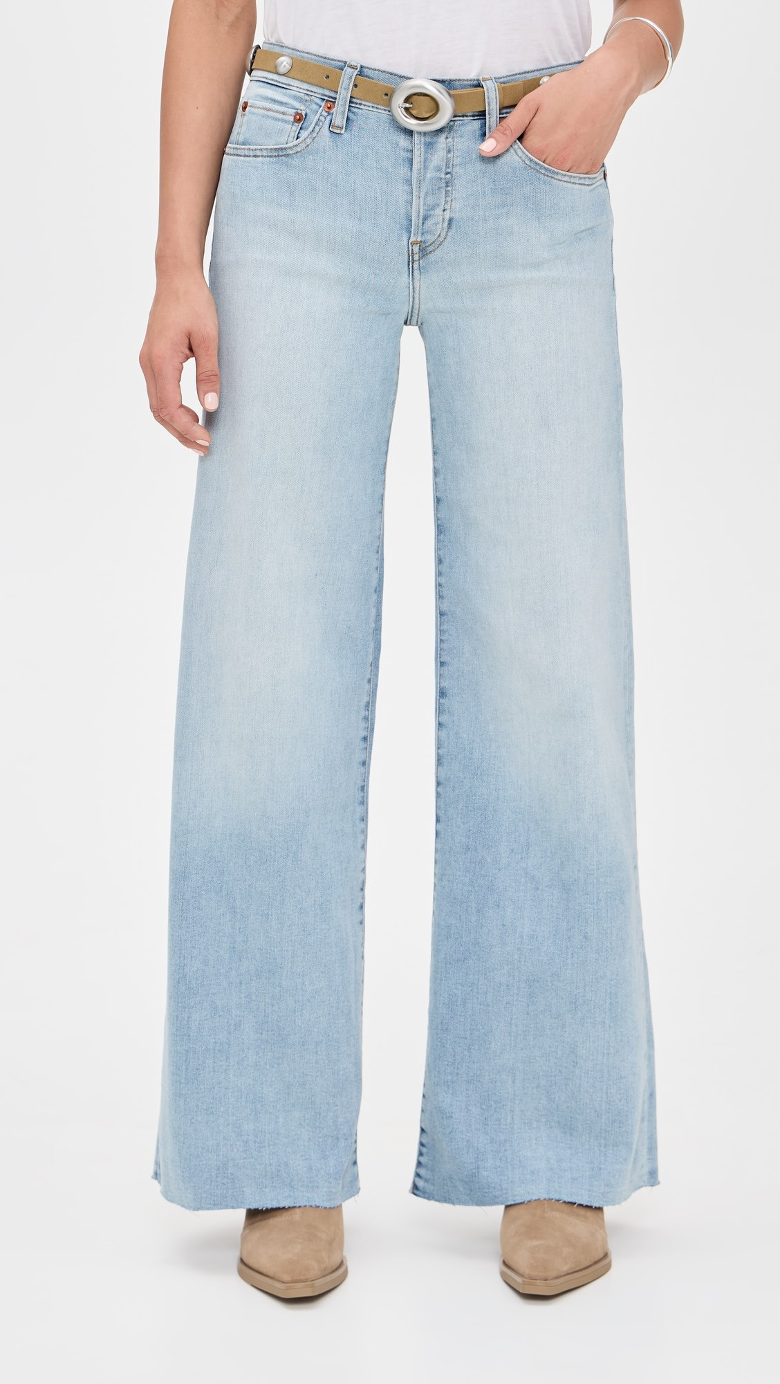 Mid Rise Palazzo Jeans | Shopbop