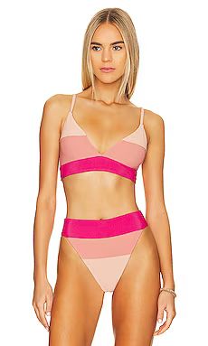 BEACH RIOT Riza Top in Rouge Color Block from Revolve.com | Revolve Clothing (Global)