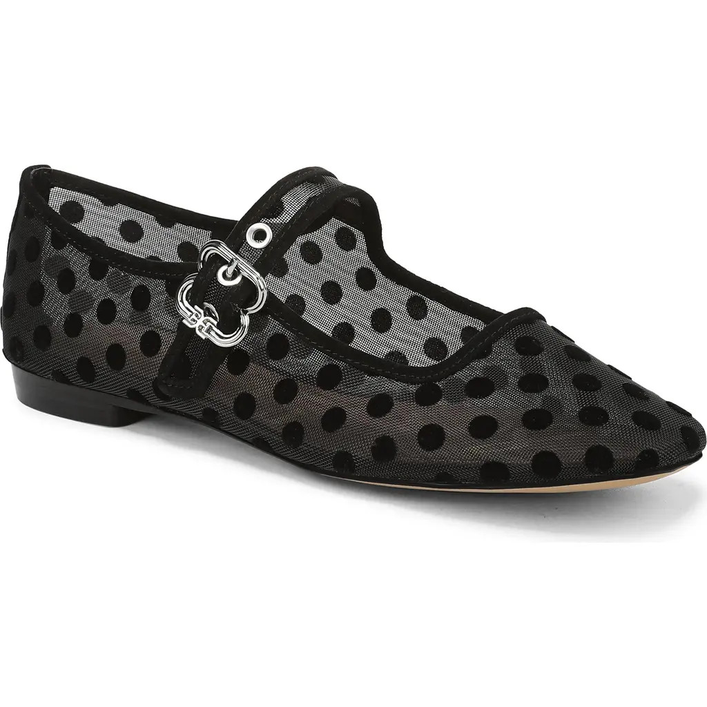 Sam Edelman Michaela Mary Jane Flat in Black Mesh Dot at Nordstrom Rack, Size 8 | Nordstrom Rack