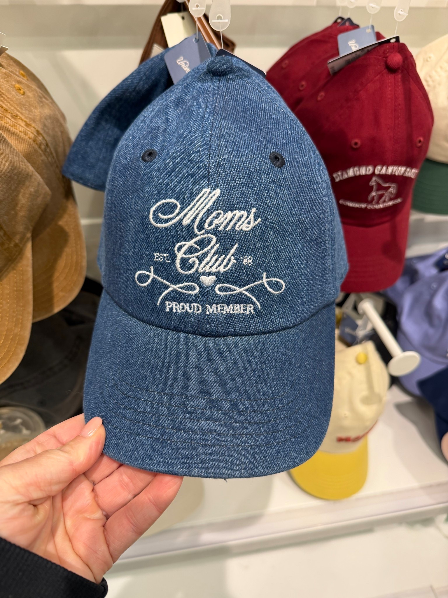 Perfect hat for everyday outfits. Moms Club. Proud Member. #Mothersday #mom #momsclub #giftsformom 

#LTKmomlife #LTKMothersDay #LTKgrwm