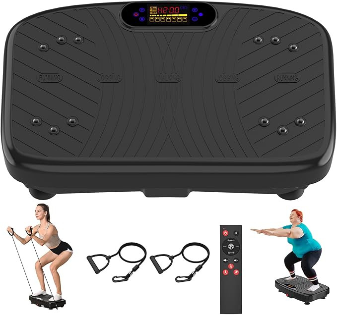 Vibration Plate Exercise Machine, Vibration Plate Platform for Lymphatic Drainage, 200 Adjustable... | Amazon (US)