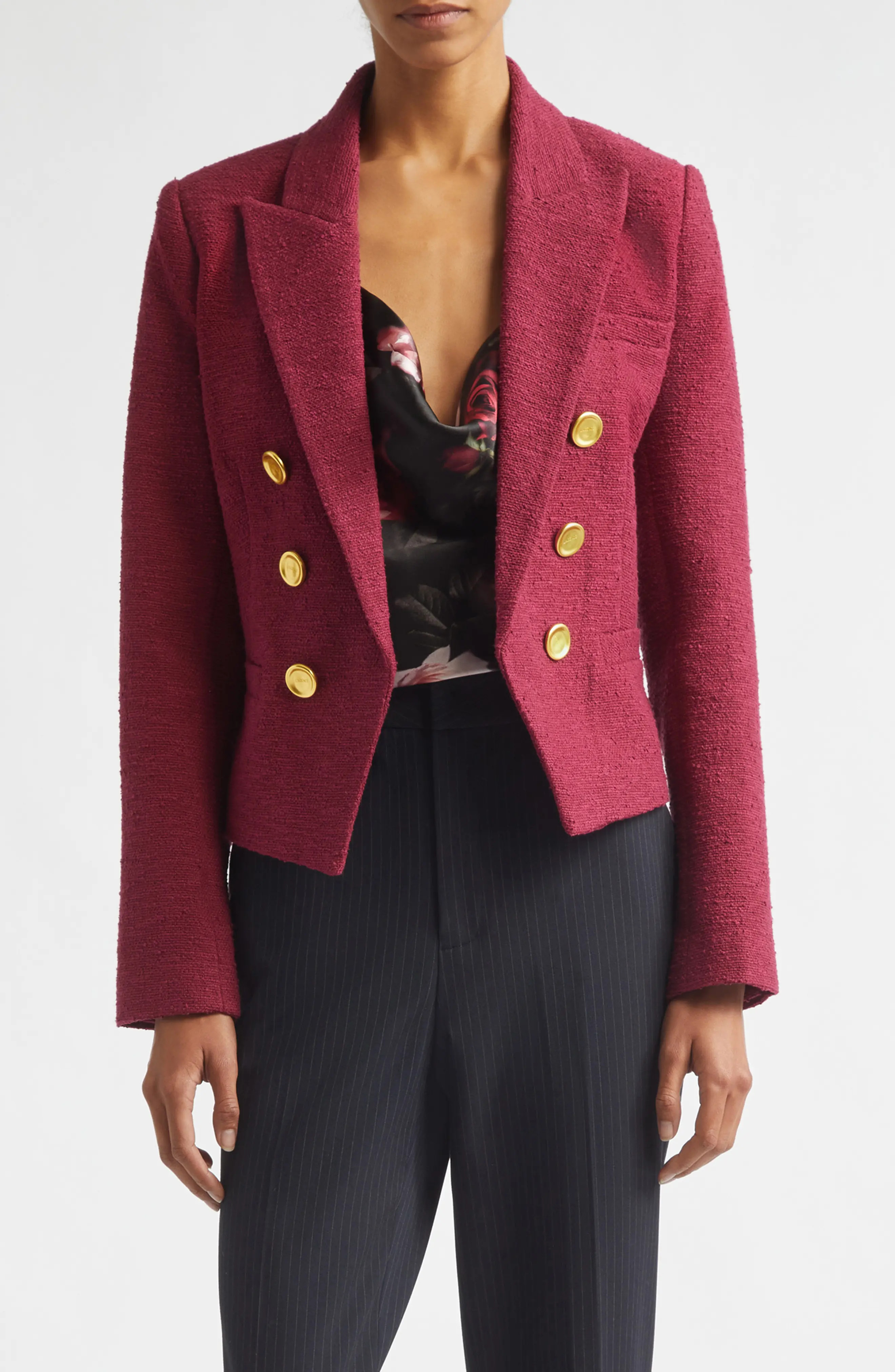 Brooke Texture Double Breasted Crop Blazer (Women) | Nordstrom | Nordstrom