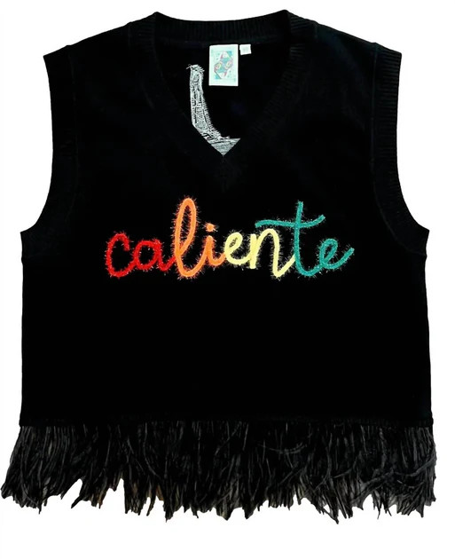 Caliente! Feather Tank In Black | Shop Simon