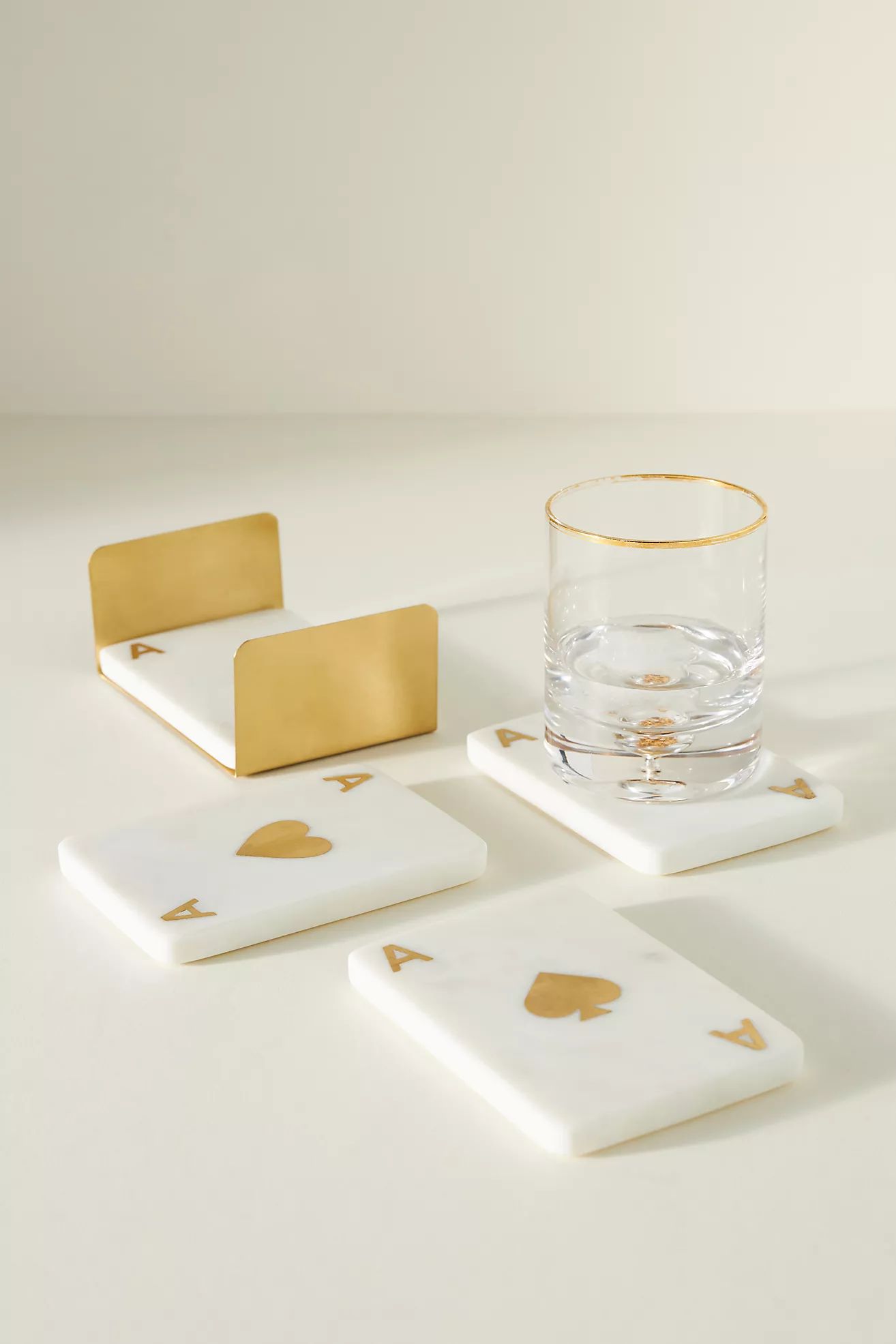 Ace Marble Coasters, Set of 4 | Anthropologie (US)