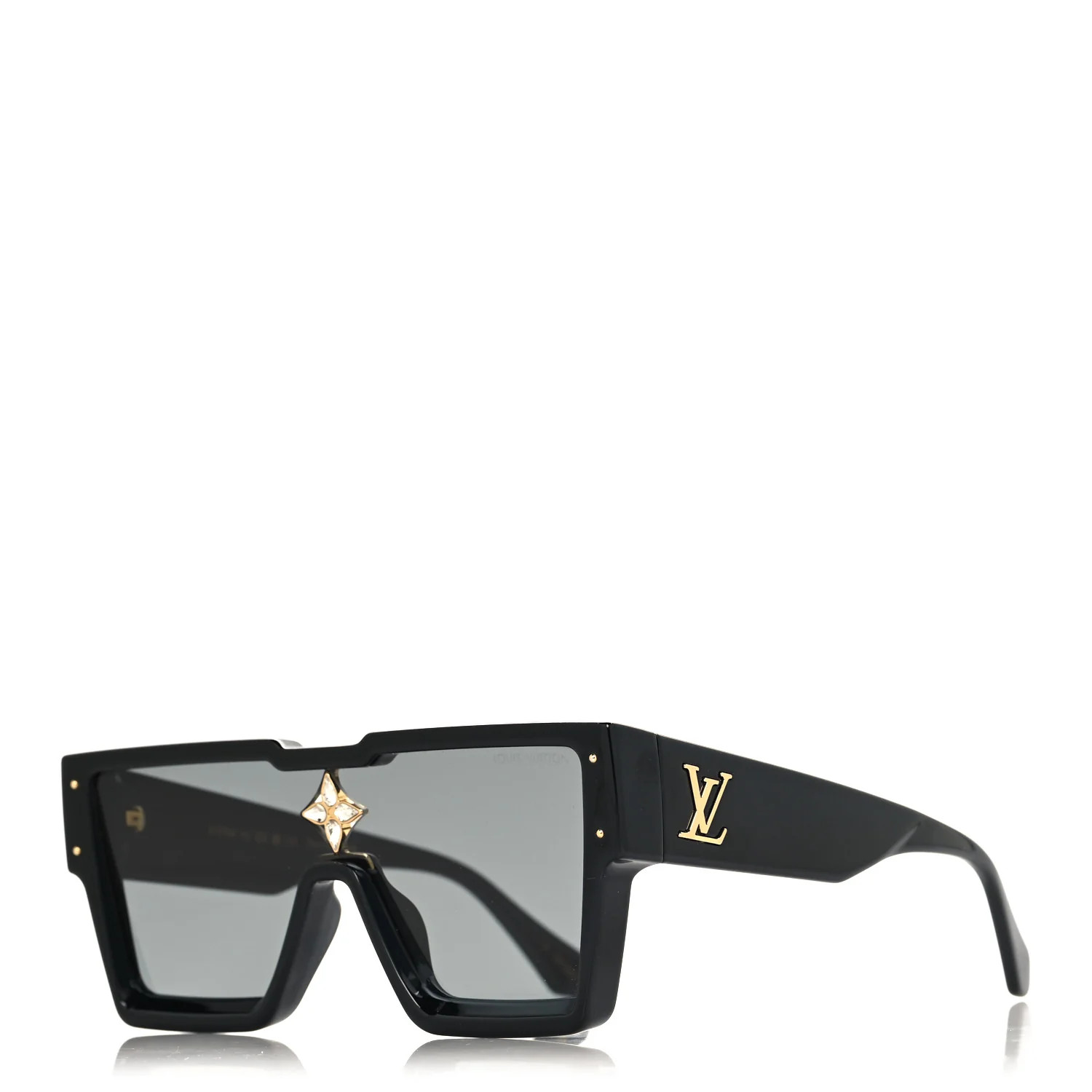 Acetate Swarovski Crystal Cyclone Sunglasses Z1578W Black | FASHIONPHILE (US)