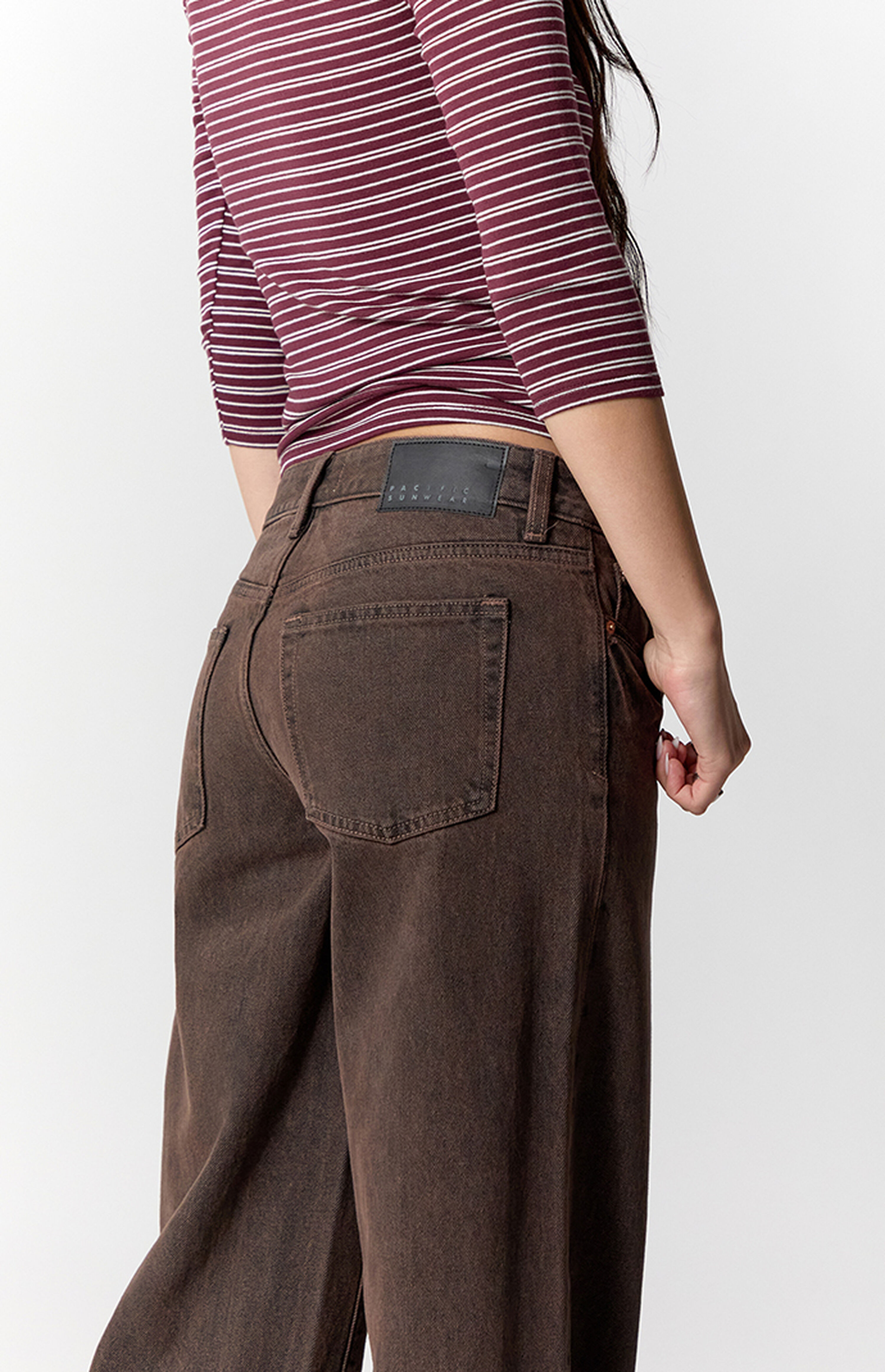 Casey Low Rise Baggy Jeans Brown | PacSun