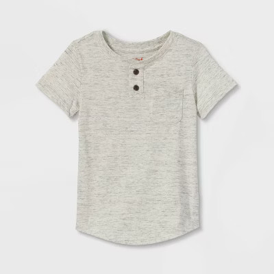 Toddler Boys' Striped Henley Short Sleeve T-Shirt - Cat & Jack™ | Target