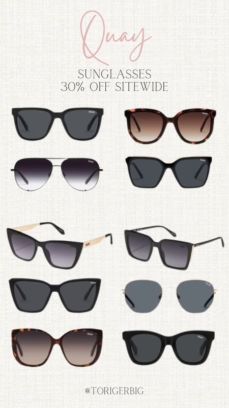 Quay 30% off sale going on now. #quay #sunglasses #sale 

#LTKTravel #LTKSaleAlert #LTKSwim