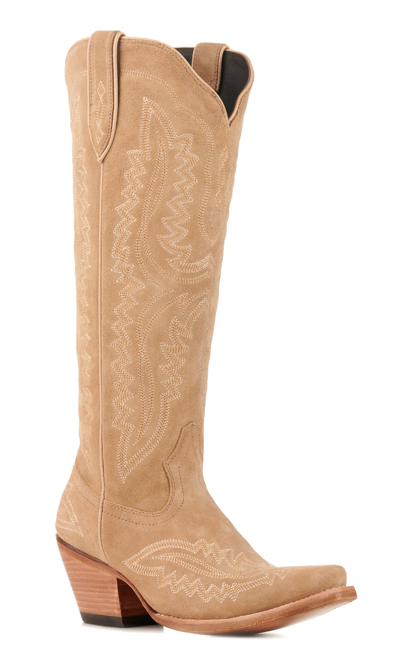 Ariat Women's Casanova Truly Taupe Suede Snip Toe Tall Cowboy Boots - 7.5xB - From Cavender's | Cavender's