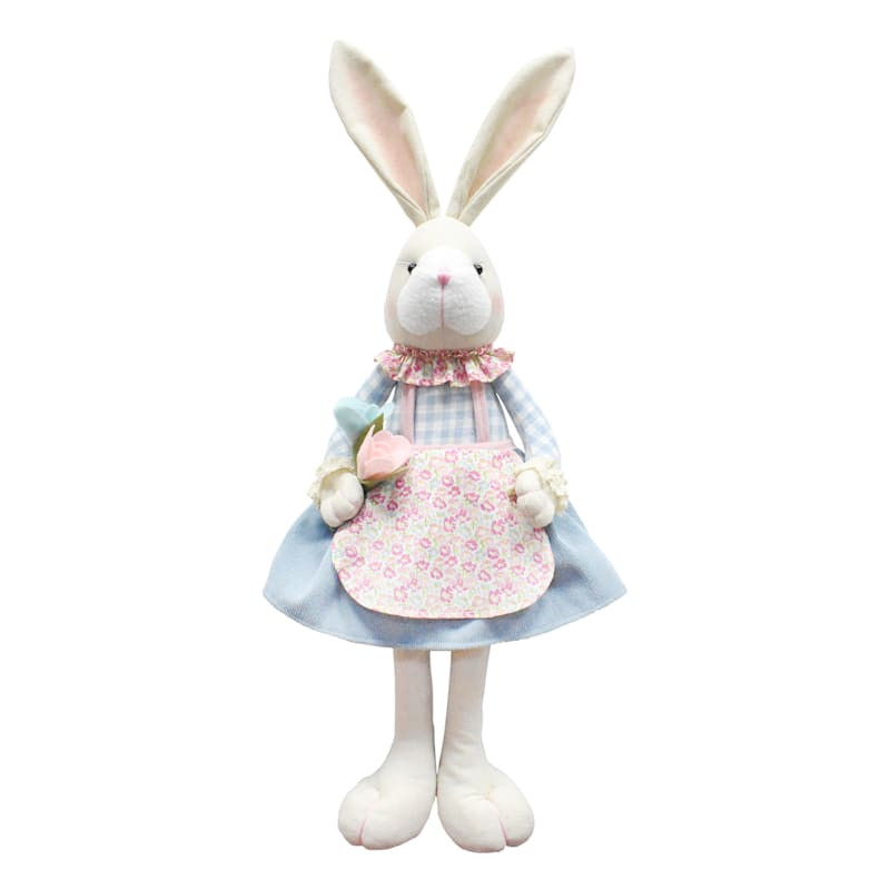 Easter Sitting Girl Bunny with Tulip, 26" | At Home