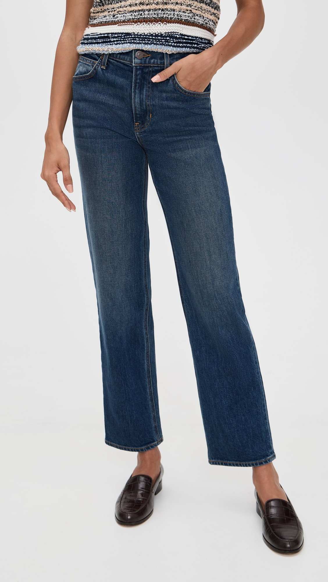 Leah Mid Rise Straight Leg Jeans | Shopbop