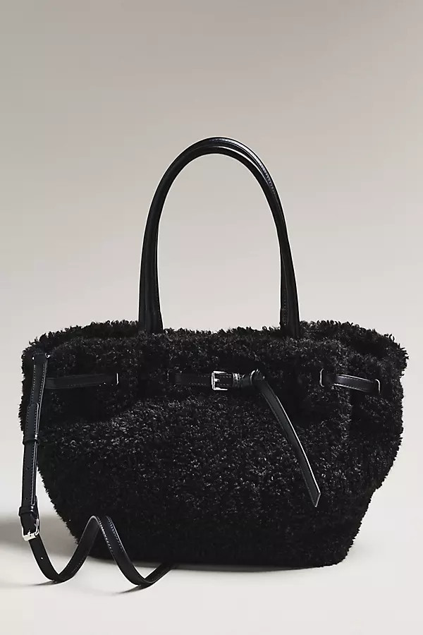 Belted Sherpa Tote Bag | Anthropologie (US)