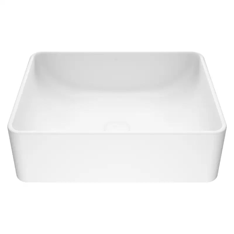 Vigo VG04005 Caladesi 19-5/8" Matte Stone™ Bathroom Vessel Sink White Fixture Lavatory Sink Solid Su | Build.com, Inc.