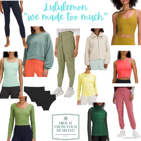 The Lululemon “we made too much” section is my favorite place to shop for workout/athlesuire finds. Crop tops as low as $19 and crop hoodies for $39, yes! Soft as butter leggings, yes! Joggers the LAST FOR YEARS for under $80, you bet! These are a few of my fave finds over the last year and all are STILL ON SALE!!! These and more linked! 

#LTKFind #LTKfit #LTKsalealert