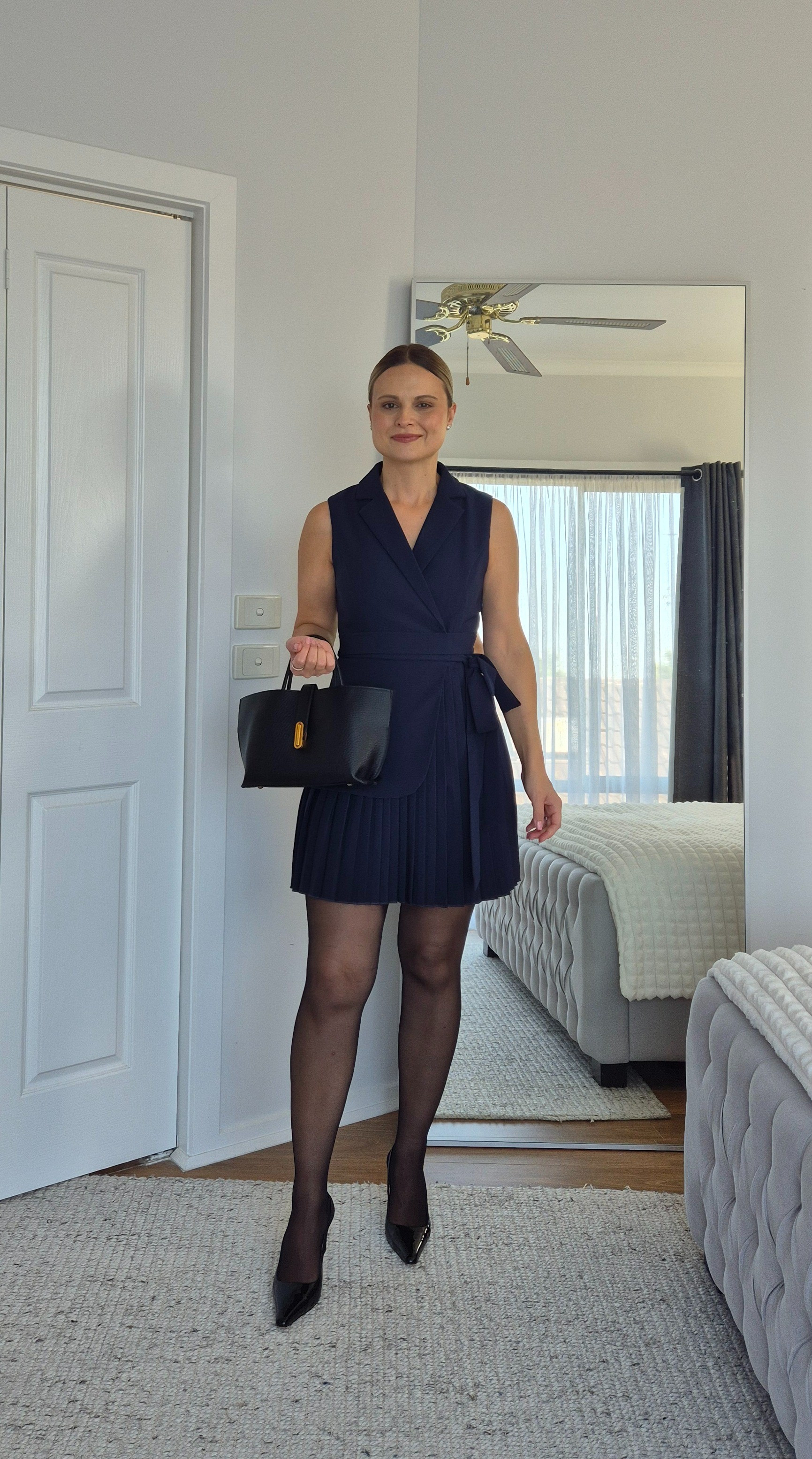 A little navy dress, timeless, polished, always office chic!

#LTKworkwear #LTKbag #LTKdresses