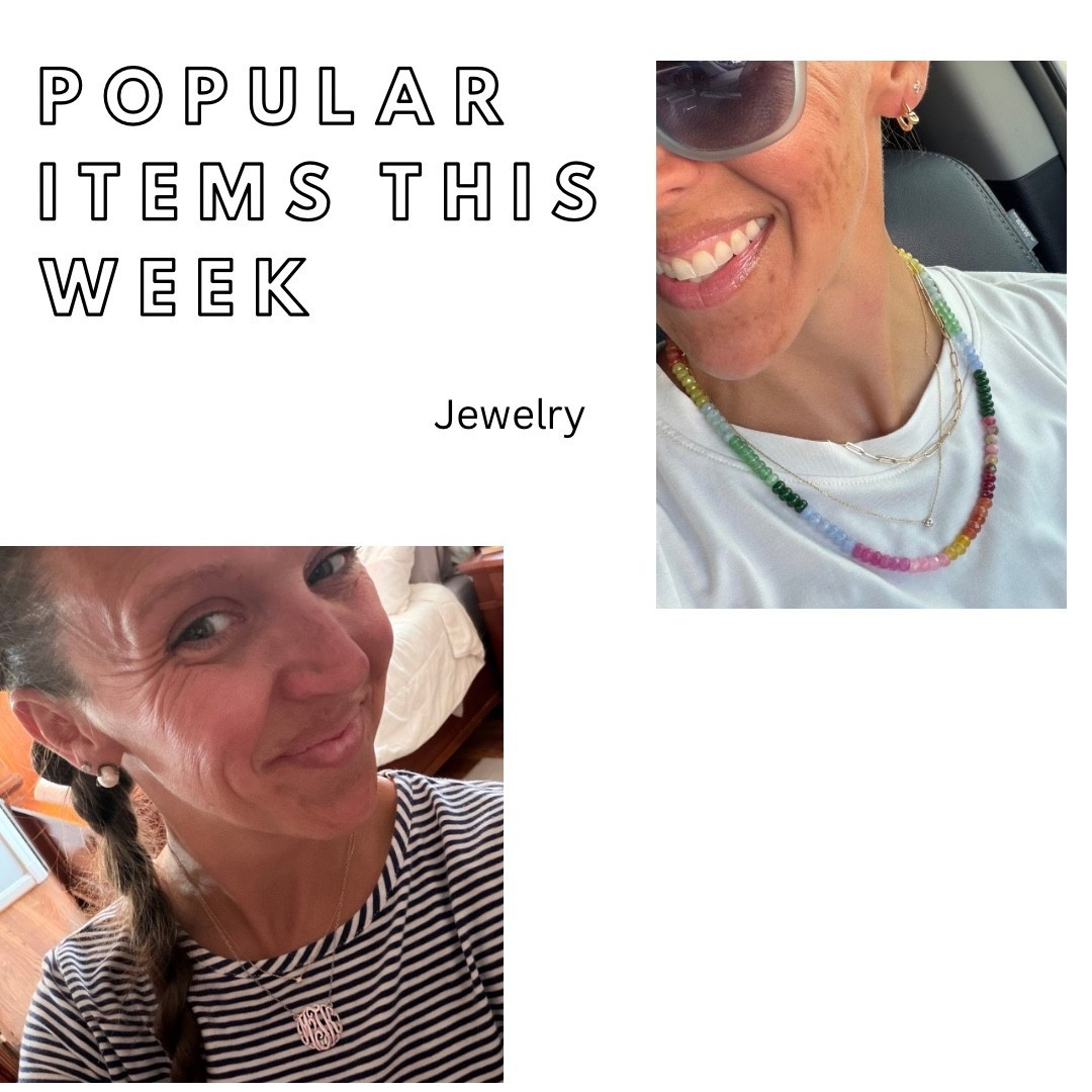 Jewelry - loving  all of these lately, I got a ton of compliments on it when I wore it to meetings this week.  These earrings are so comfortable and a sweet gift.  


@Etsy       @Quince       #necklacestack #knotearrings #bridesmaidgift #beadednecklace #bezelnecklace #giftforher #giftidea #under20 #budgetfriendly
#monogramnecklace
#LTKU #LTKOver40
