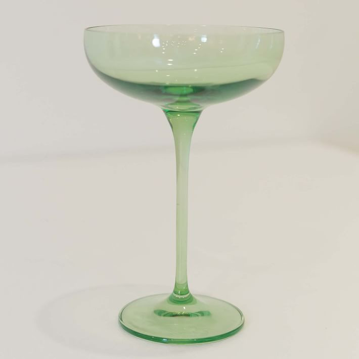 Estelle Colored Champagne Coupe Glass, Mint Green, Set of 6 | West Elm (US)