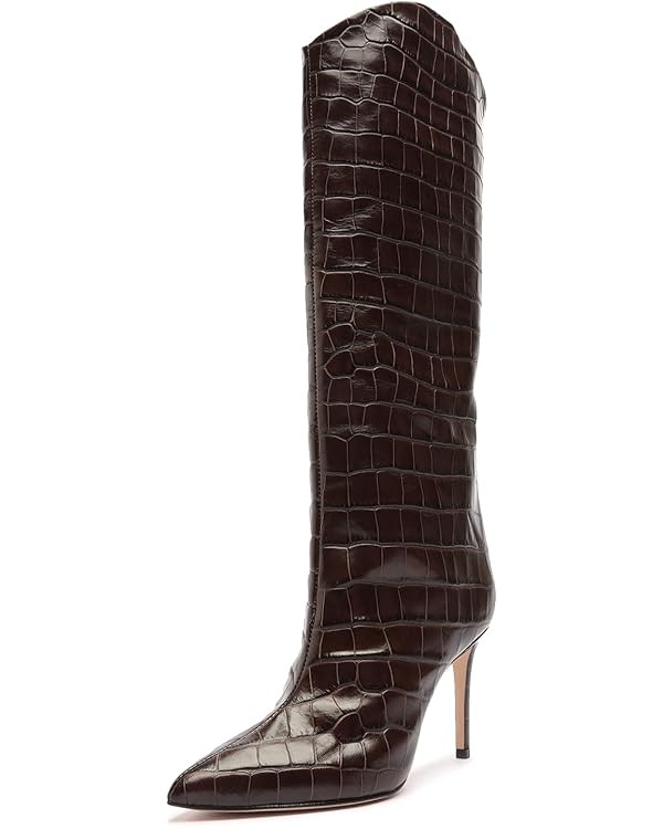 SCHUTZ Women's Maryana Leather Dress Boot | Amazon (US)